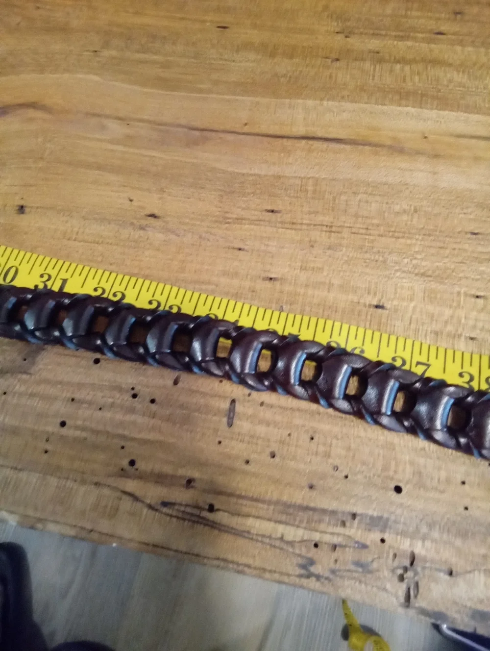 Vintage Mario Doni Classic Hand Woven Brown Leather Belt Size 32